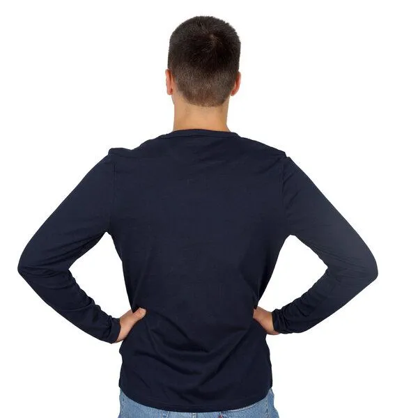 HANDGEDRUCKT HANDGEDRUCKT "Skater" Männer Longsleeve, Navy, – Produktbild 3 von 3