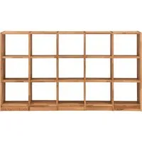 Regal "Grid" 5 x 3 Fächer, B 225 x H 125 x T 34 cm, Wildeiche geölt – Produktbild 1 von 1