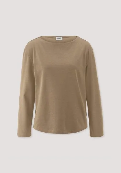 hessnatur hessnatur Heavy Jersey Longsleeve Relaxed aus reiner Bio-Baumwolle, Camelbraun, – Produktbild 4 von 4
