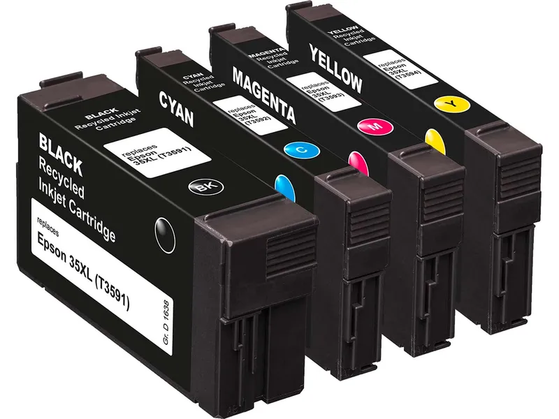 Memo memo 4er Set Tintenpatronen ersetzt Epson 35XL schwarz, cyan, magenta, gelb – Produktbild 1 von 1