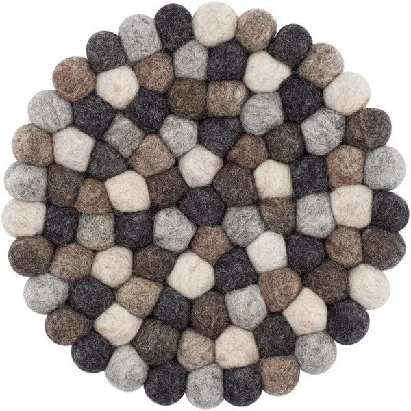 myfelt myfelt Filzkugel Topfuntersetzer (⌀ 20 cm), Multifarben natur dunkel (néla), – Produktbild 1 von 4