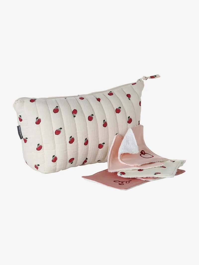 Vertbaudet Baby Waschbeutel aus Musselin BASIC, Rosa, – Produktbild 4 von 4