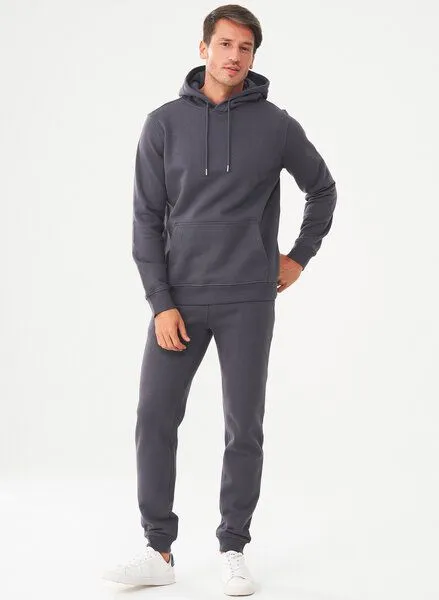 ORGANICATION ORGANICATION Hoodie aus Bio-Baumwolle, Asphalt, – Produktbild 1 von 4