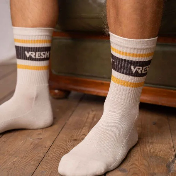 Vresh Clothing Vresh Clothing Varis - Socken aus Biobaumwoll-Mix, Braun/senf, – Produktbild 2 von 4
