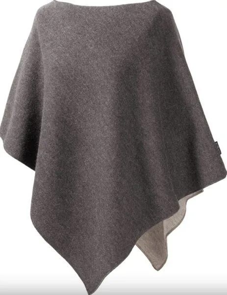 Mufflon Mufflon Poncho für Frauen (zweifarbig) - S15 granit mit S12 stone – Produktbild 1 von 1