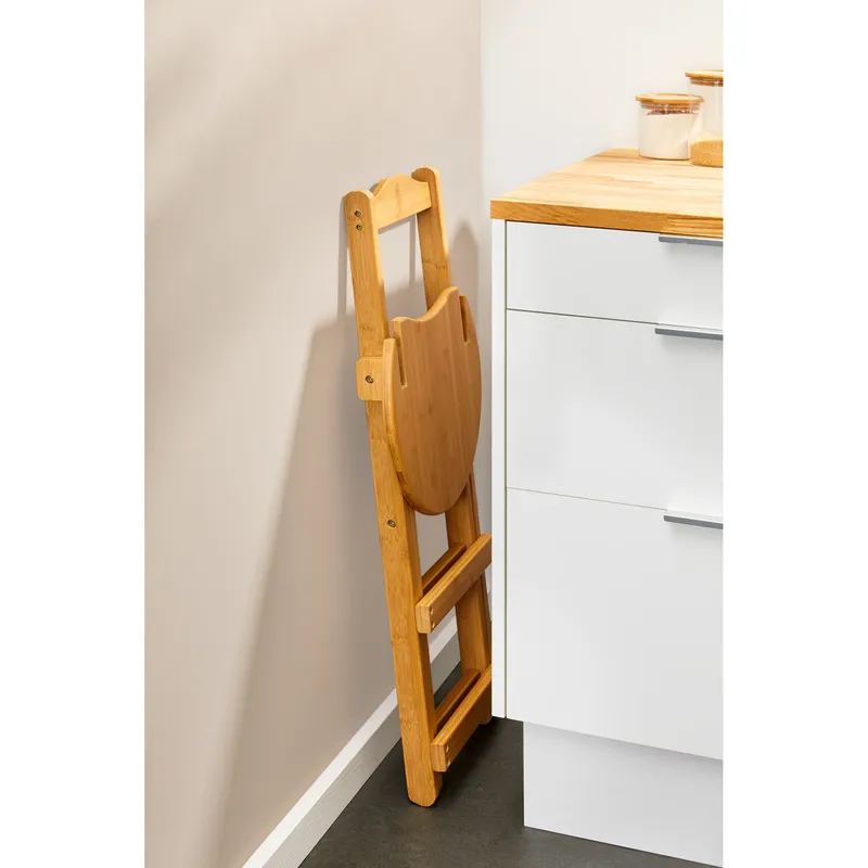 viva domo viva domo Bambus Barhocker klappbar, Braun, – Produktbild 3 von 3