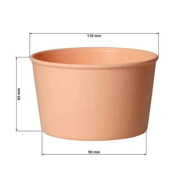 elasto nature elasto nature Mehrwegbehälter 460 ml, Orange, – Produktbild 3 von 4