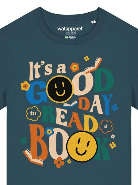 watapparel watapparel T-Shirt Frauen Good day to read a book, Stargazer, – Produktbild 3 von 3