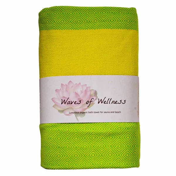 HängemattenGlück HängemattenGlück Hamamtuch/Strandtuch, handgewebt, Bio-Baumwolle, GOTS-zertifiziert, Verde grün, – Produktbild 3 von 4
