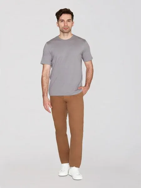 KnowledgeCotton Apparel KnowledgeCotton Apparel Basic T-Shirt O-Neck aus Bio-Baumwolle, Grau (sharkskin), – Produktbild 3 von 4