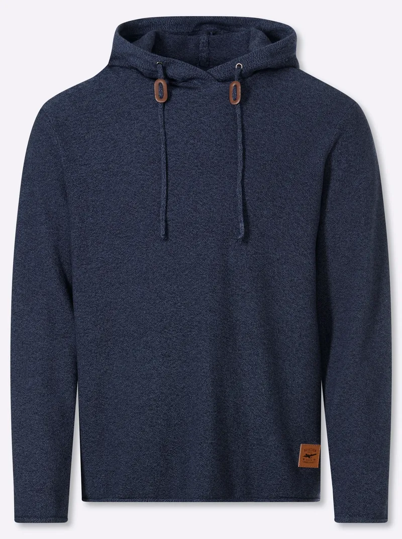 Catamaran Kapuzenpullover, Rauchblau-meliert, – Produktbild 1 von 2
