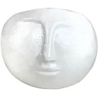 Mitienda Shop Mitienda Shop Blumentopf aus Ton Gesicht Used Lookin verschiedenen Farben und Größen, Weiss, – Produktbild 1 von 1