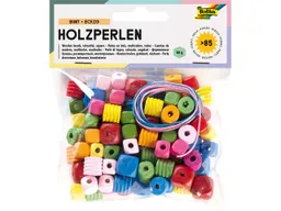 folia folia Holzperlen Bunt eckig, 84 Stk. – Produktbild 1 von 1