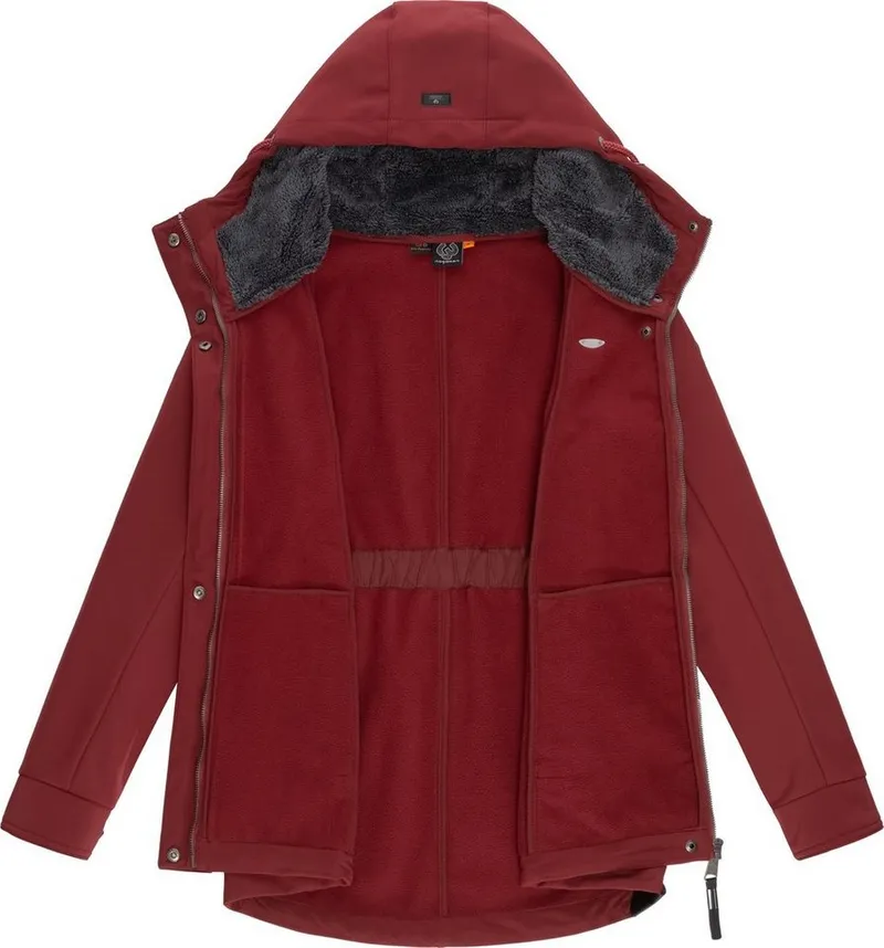 ragwear ragwear Softshelljacke Monadde Softshell Praktische wasserabweisende Softshell Damenjacke, Rot, – Produktbild 1 von 4