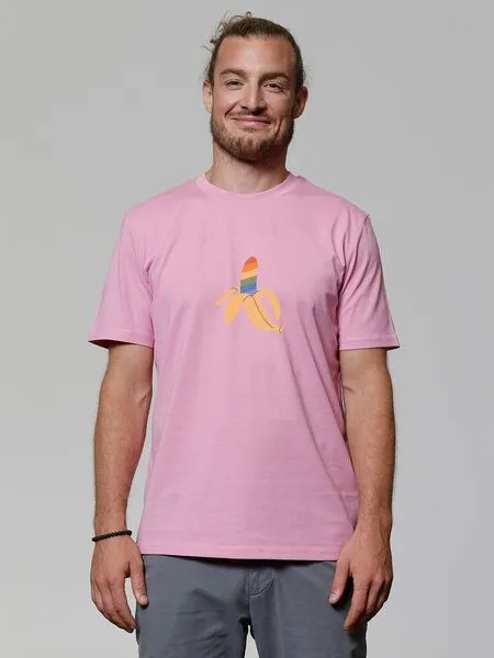 watapparel watapparel T-Shirt Unisex Rainbow Banana, Bubble pink, – Produktbild 2 von 3