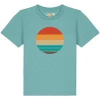 watabout kids watabout.kids T-Shirt Kinder Retro Sunset Ocean, Teal monstera, – Produktbild 1 von 1