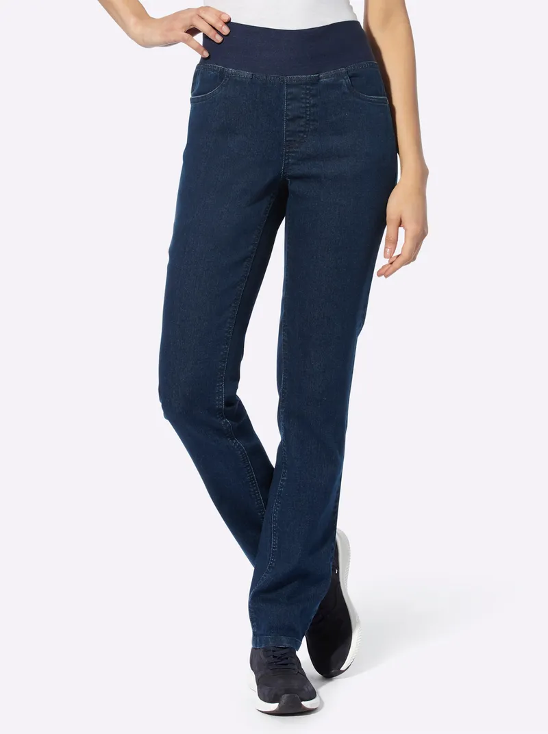 heine Schlupfjeans dark blue, Dark blue, – Produktbild 2 von 3