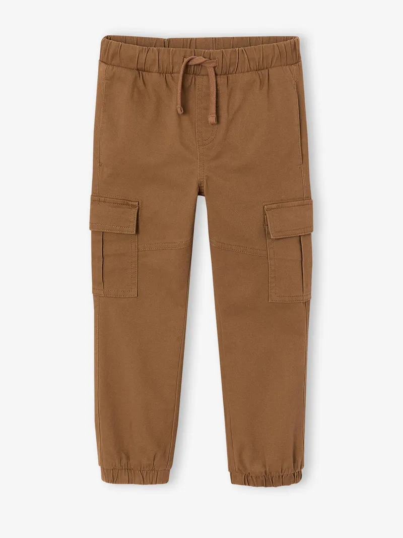 Vertbaudet Jungen Cargohose mit Dehnbund, Hellbraun, – Produktbild 1 von 3