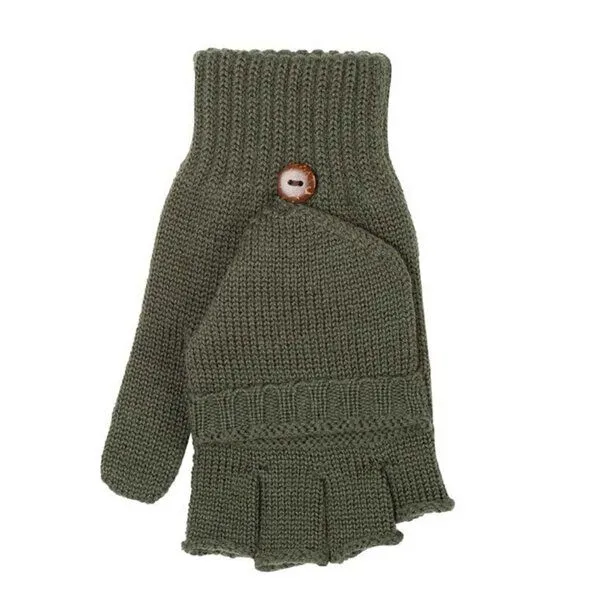 Pure pure by Bauer Pure pure by Bauer Erwachsene Halbfinger Handschuhe Schurwolle, Forest (grün), – Produktbild 1 von 1