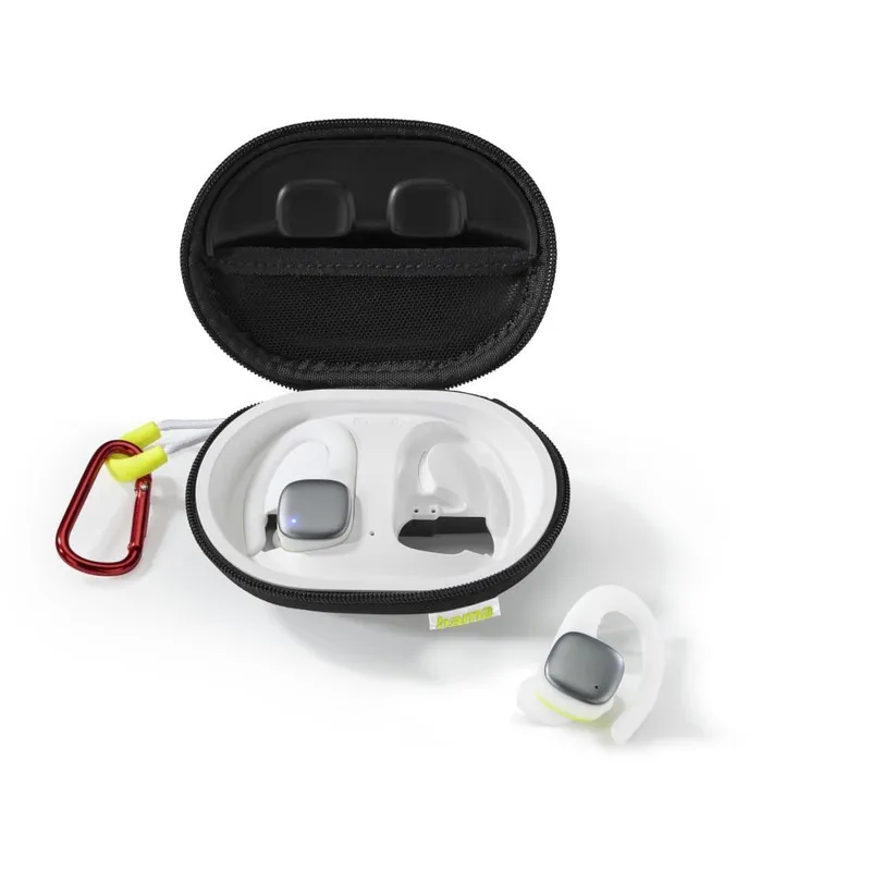 Hama Hama "Bluetooth®-Kopfhörer ""Spirit Athletics"", True Wireless, Ohrbügel, Weiß/Gelb (00184115)" – Produktbild 1 von 5