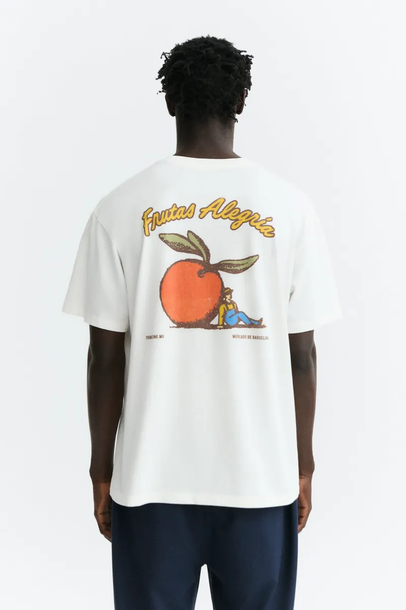 thinking mu Thinking MU Herren vegan T-Shirt Aaron Fruit Weiß, Weiß, – Produktbild 2 von 2