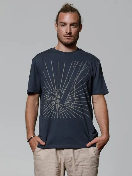 watapparel watapparel T-Shirt Unisex Fahrradspeichen, India ink grey, – Produktbild 2 von 3