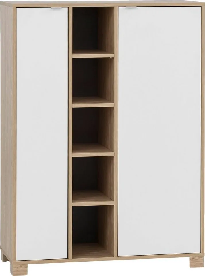 Schildmeyer Midischrank Anouk Solide Verarbeitung - Dieses Produkt ist in Deutschland gefertigt, Weiß, – Produktbild 2 von 5