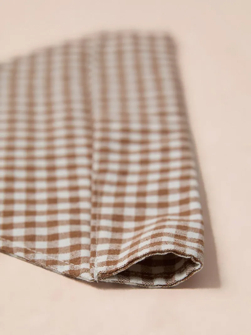 Vertbaudet Bandana für Hunde aus Baumwolle, Beige kariert, – Produktbild 3 von 4