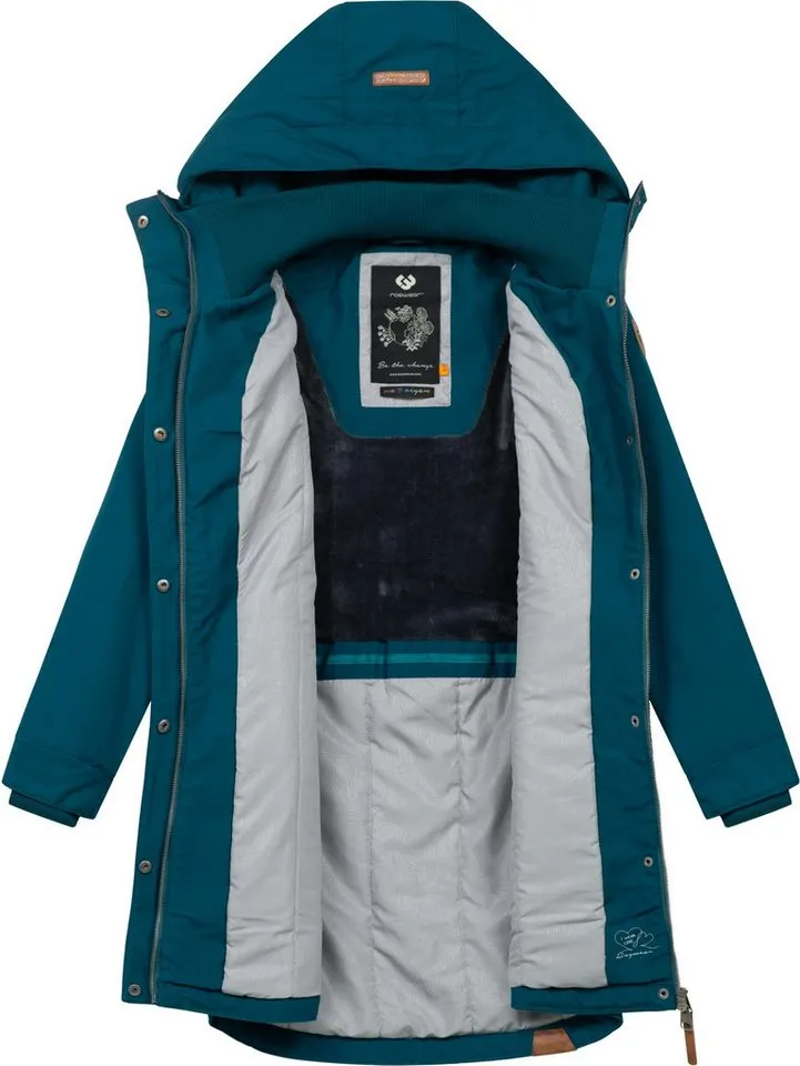 ragwear ragwear Wintermantel Jannisa stylischer Damen Winterparka mit Kapuze, Grün, – Produktbild 1 von 4