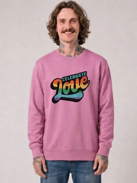 watapparel watapparel Sweatshirt Unisex Celebrate Love, Bubble pink, – Produktbild 2 von 2