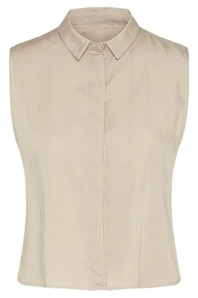 Wunderwerk Wunderwerk Damen Bluse aus Tencel "TENCEL blouse top", Hellbraun (light sand 222), – Produktbild 4 von 4