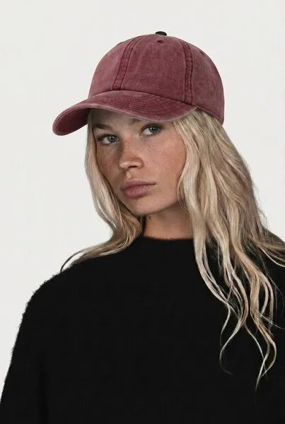 Lou-i Lou-i Cap Vintage Style Baumwolle, Burgundy, – Produktbild 3 von 4