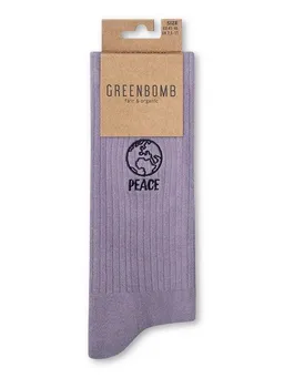 GreenBomb GREENBOMB Peace Tennis Socks - Lässige Socken aus Bio-Baumwoll Mix / hochwertiger Print / Fair & Vegan – Produktbild 1 von 1
