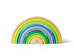 Grimms Grimms Großer Regenbogen aus Lindenholz, 10-teilig neon grün Maße 27,4 x 13,7 cm – Produktbild 1 von 1