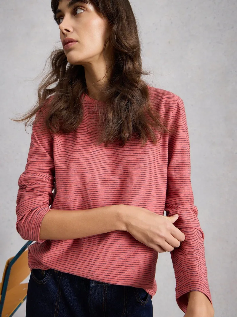 White Stuff Langarmshirt Clara - 50, Mittelrosa, – Produktbild 1 von 4