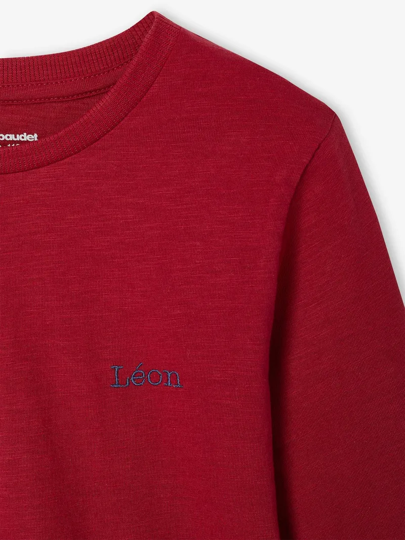 Vertbaudet Jungen Langarmshirt BASIC, Rot, – Produktbild 2 von 2