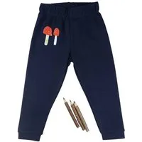 MelaDi Meladi Kinder Baby-Hose aus Biobaumwolle - Pilze auf Navy Blau – Produktbild 1 von 1