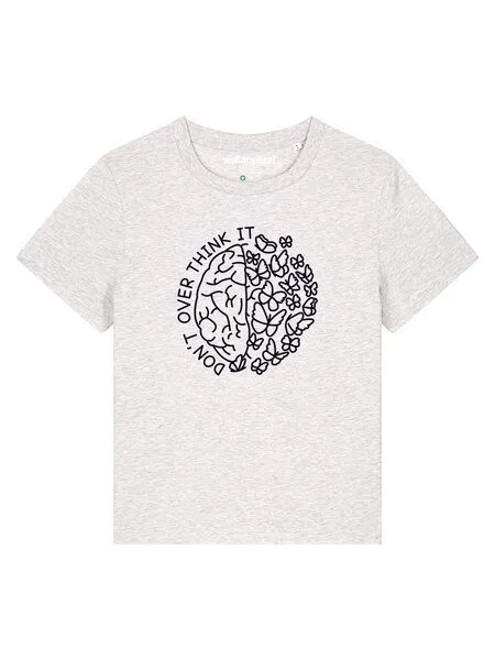 watapparel watapparel T-Shirt Frauen Don't overthink it, Cool heather grey, – Produktbild 2 von 4