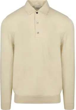 Profuomo Profuomo Longsleeve Poloshirt Luxury Basic Off White - Größe XXL – Produktbild 1 von 1
