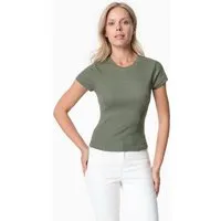 ORGANICATION ORGANICATION TILLDA | Rib T-Shirt aus TENCEL Modal und Bio-Baumwolle, Olive, – Produktbild 1 von 1