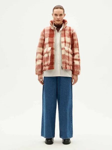 thinking mu thinking mu Damen Jacke - Picnic Checks Sophie Jacket, Rot, – Produktbild 3 von 4
