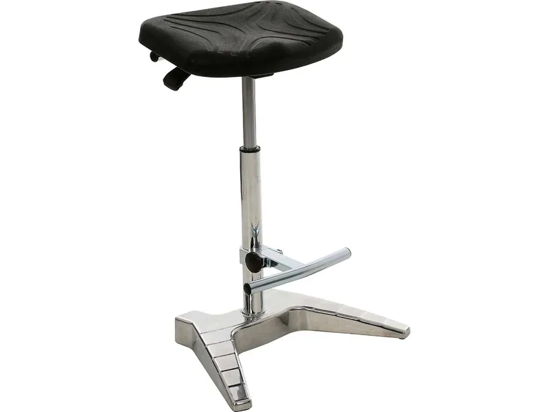 Stehhilfe mit ergonomischem Sitz und Griff, schwarz, verstellbar, 70 - 88 cm, Fußstütze – Produktbild 1 von 1