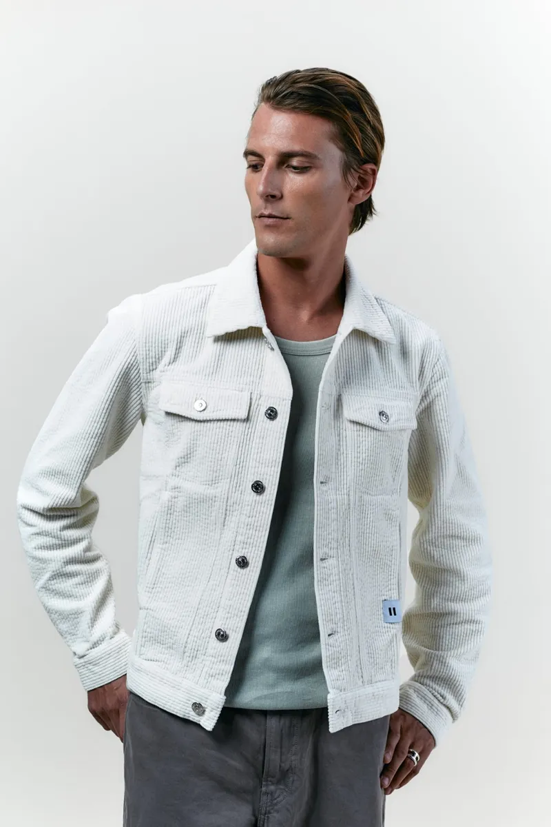 Côtelé Côtelé Herren vegan Trucker Jacke Jim, Weiß, – Produktbild 2 von 2
