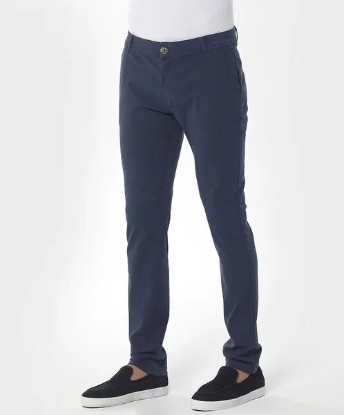 ORGANICATION ORGANICATION Slim Chino-Hose aus Bio-Baumwolle, Blau(navy), – Produktbild 1 von 3