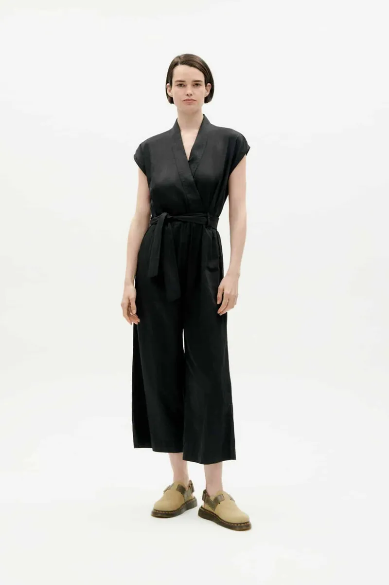 thinking mu Thinking MU Damen vegan Jumpsuit Malawi Schwarz, Schwarz, – Produktbild 3 von 3