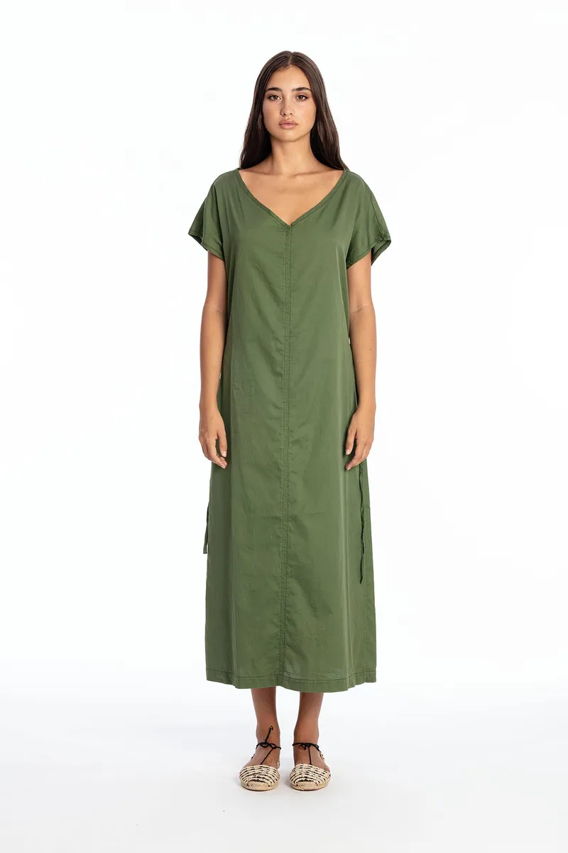 RAVENS VIEW IBIZA RAVENS VIEW IBIZA Damen vegan Kleid Tessa Waldgrün, Dunkelgrün, – Produktbild 3 von 3