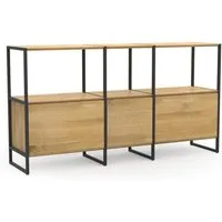 ekomia ekomia Highboard Wega, Flap schwarz, – Produktbild 1 von 1