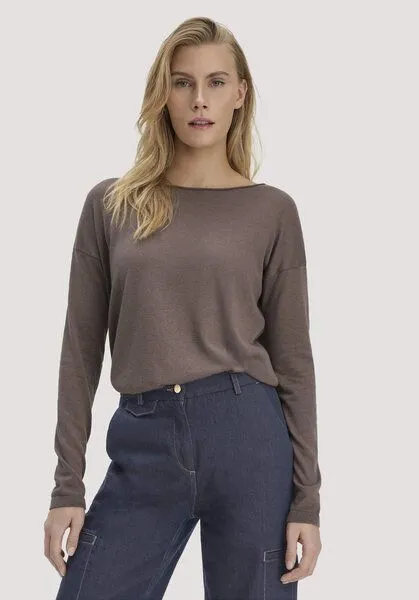 hessnatur hessnatur Strick Pullover Oversize aus TENCEL Lyocell mit Bio-Baumwolle, Mocca, – Produktbild 1 von 4