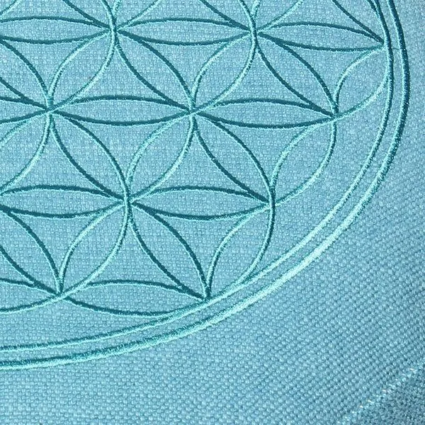 Happy Soul Happy Soul Meditationskissen Leinen Baumwolle, Türkis, – Produktbild 3 von 4