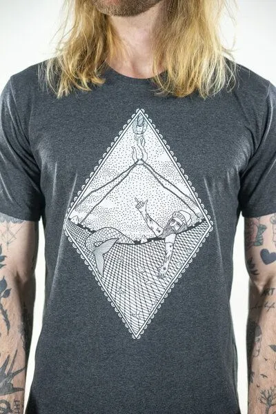LAKOR LAKOR Bycatch | T-shirt Herren aus recycelten Materialien, Grau (dark grey melange), – Produktbild 2 von 2